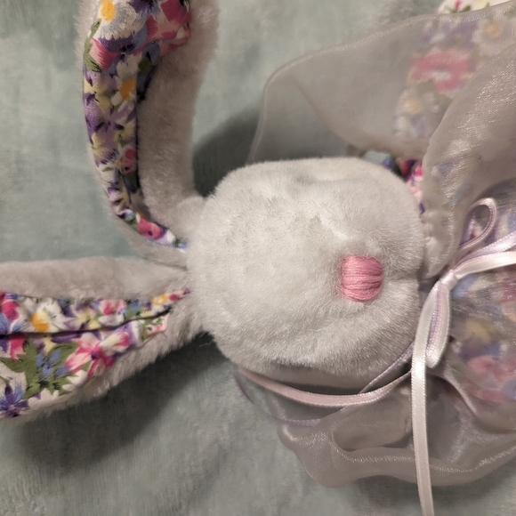 Vintage DanDee Bunny Rabbit calico Floral - Picture 6 of 6